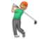 Man Golfing: Medium-Light Skin Tone