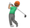 Man Golfing: Medium Skin Tone