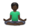 Man in Lotus Position: Dark Skin Tone