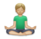 Man in Lotus Position: Medium-Light Skin Tone