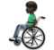 Man in Manual Wheelchair: Dark Skin Tone
