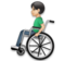 Man in Manual Wheelchair: Light Skin Tone
