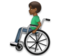 Man in Manual Wheelchair: Medium-Dark Skin Tone