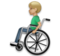 Man in Manual Wheelchair: Medium-Light Skin Tone