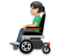 Man in Motorized Wheelchair: Light Skin Tone