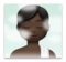 Man in Steamy Room: Dark Skin Tone