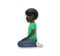 Man Kneeling: Dark Skin Tone