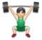 Man Lifting Weights: Light Skin Tone
