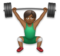 Man Lifting Weights: Medium-Dark Skin Tone