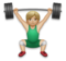 Man Lifting Weights: Medium-Light Skin Tone