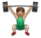 Man Lifting Weights: Medium Skin Tone