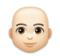 Man: Light Skin Tone, Bald