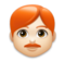 Man: Light Skin Tone, Red Hair