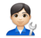 Man Mechanic: Light Skin Tone