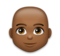 Man: Medium-Dark Skin Tone, Bald