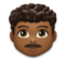 Man: Medium-Dark Skin Tone, Curly Hair