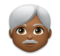 Man: Medium-Dark Skin Tone, White Hair