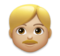 Man: Medium-Light Skin Tone, Blond Hair