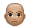 Man: Medium Skin Tone, Bald