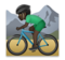Man Mountain Biking: Dark Skin Tone