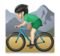 Man Mountain Biking: Light Skin Tone