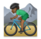 Man Mountain Biking: Medium-Dark Skin Tone