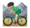 Man Mountain Biking: Medium-Light Skin Tone
