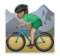 Man Mountain Biking: Medium Skin Tone