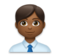 Man Office Worker: Medium-Dark Skin Tone
