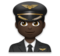 Man Pilot: Dark Skin Tone
