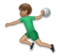 Man Playing Handball: Medium Skin Tone