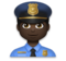 Man Police Officer: Dark Skin Tone
