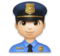 Man Police Officer: Light Skin Tone
