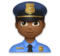 Man Police Officer: Medium-Dark Skin Tone