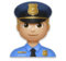 Man Police Officer: Medium-Light Skin Tone