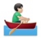 Man Rowing Boat: Light Skin Tone