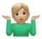 Man Shrugging: Medium-Light Skin Tone