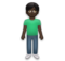 Man Standing: Dark Skin Tone