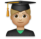 Man Student: Medium-Light Skin Tone