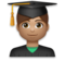 Man Student: Medium Skin Tone