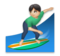 Man Surfing: Light Skin Tone