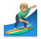 Man Surfing: Medium-Light Skin Tone