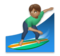 Man Surfing: Medium Skin Tone