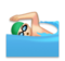 Man Swimming: Light Skin Tone