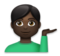 Man Tipping Hand: Dark Skin Tone