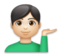 Man Tipping Hand: Light Skin Tone
