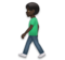 Man Walking: Dark Skin Tone