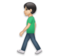 Man Walking: Light Skin Tone