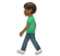 Man Walking: Medium-Dark Skin Tone