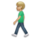 Man Walking: Medium-Light Skin Tone